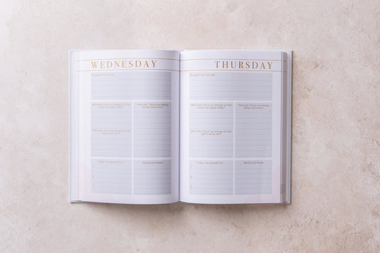 Picture of an open journal that helps to alleviate anxiety