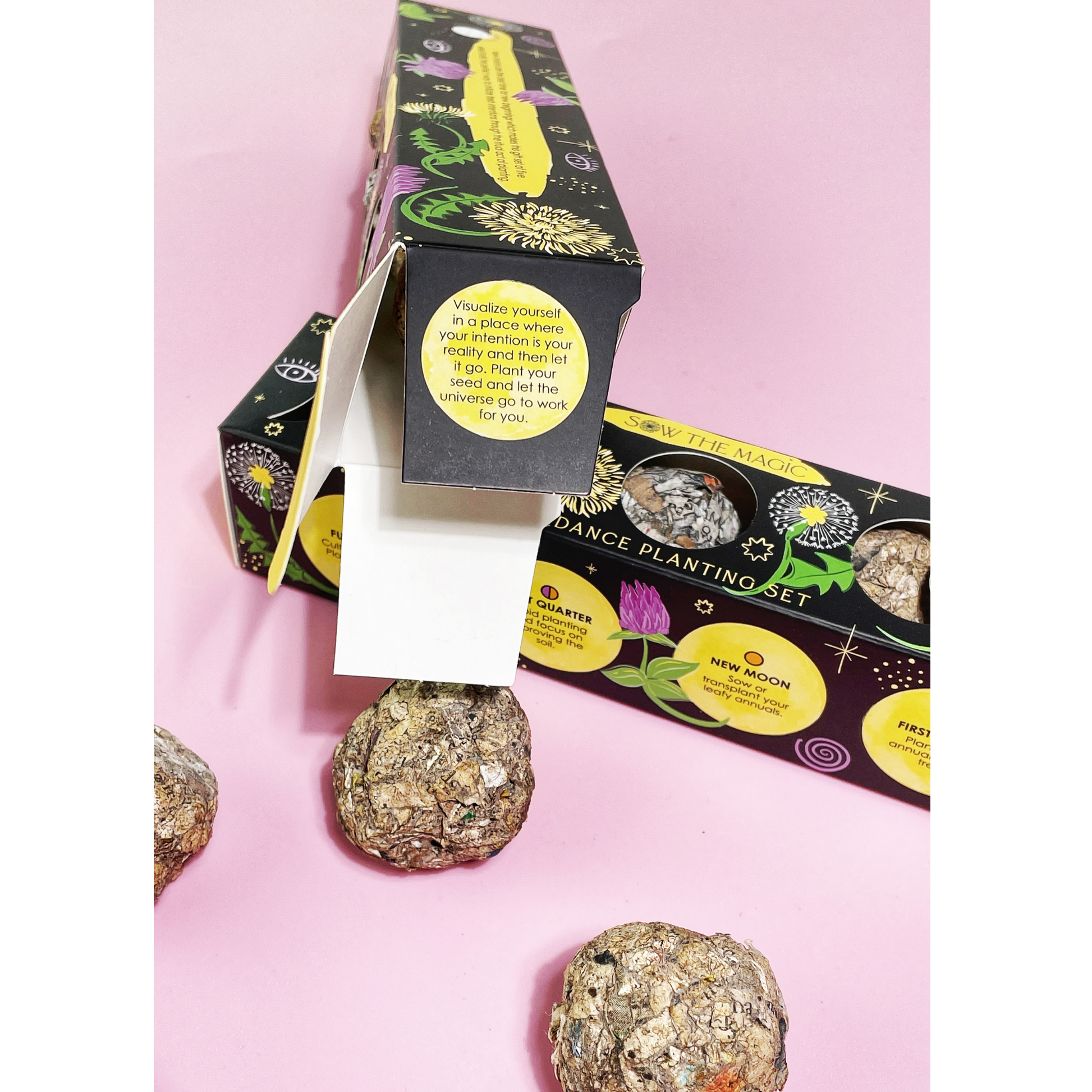 Abundance Moon Phase Planting Set-Plantable Seed Balls-Gift For Plant Lover Sow the Magic