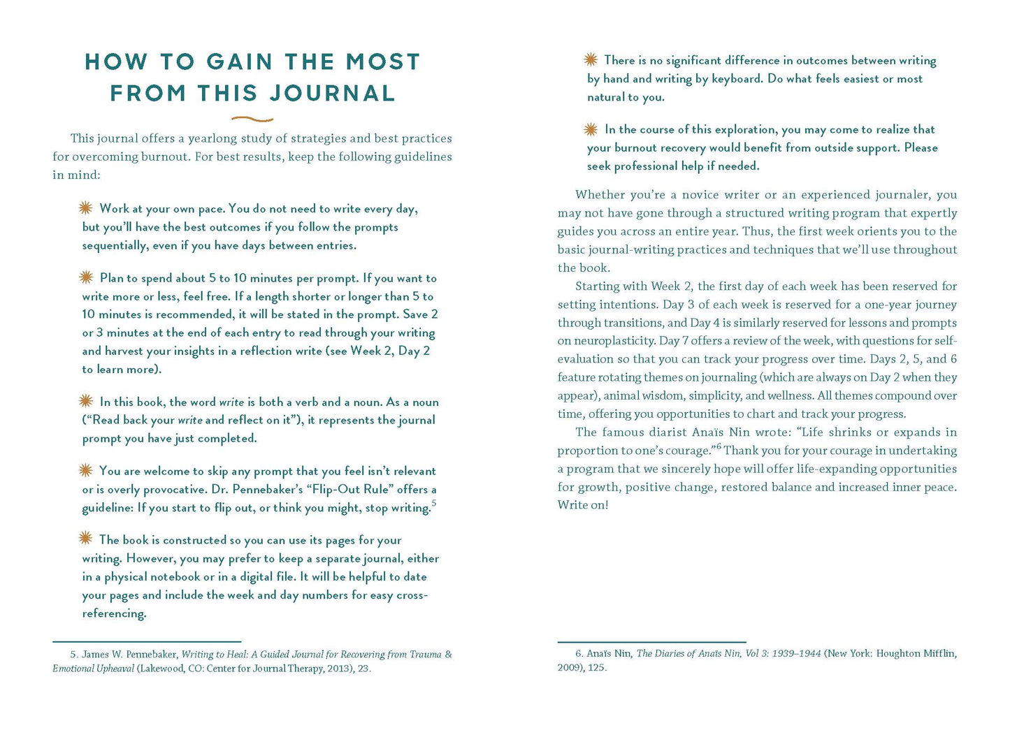 Therapy Journal for Overcoming Burnout by Kathleen Adams Union Square & Co.