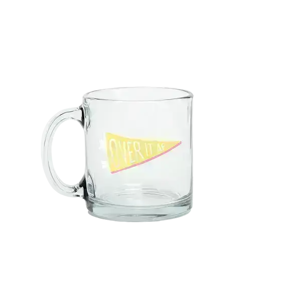 Glass Mug That Says Over It AF Quirky Mugs Talking Out of Turn