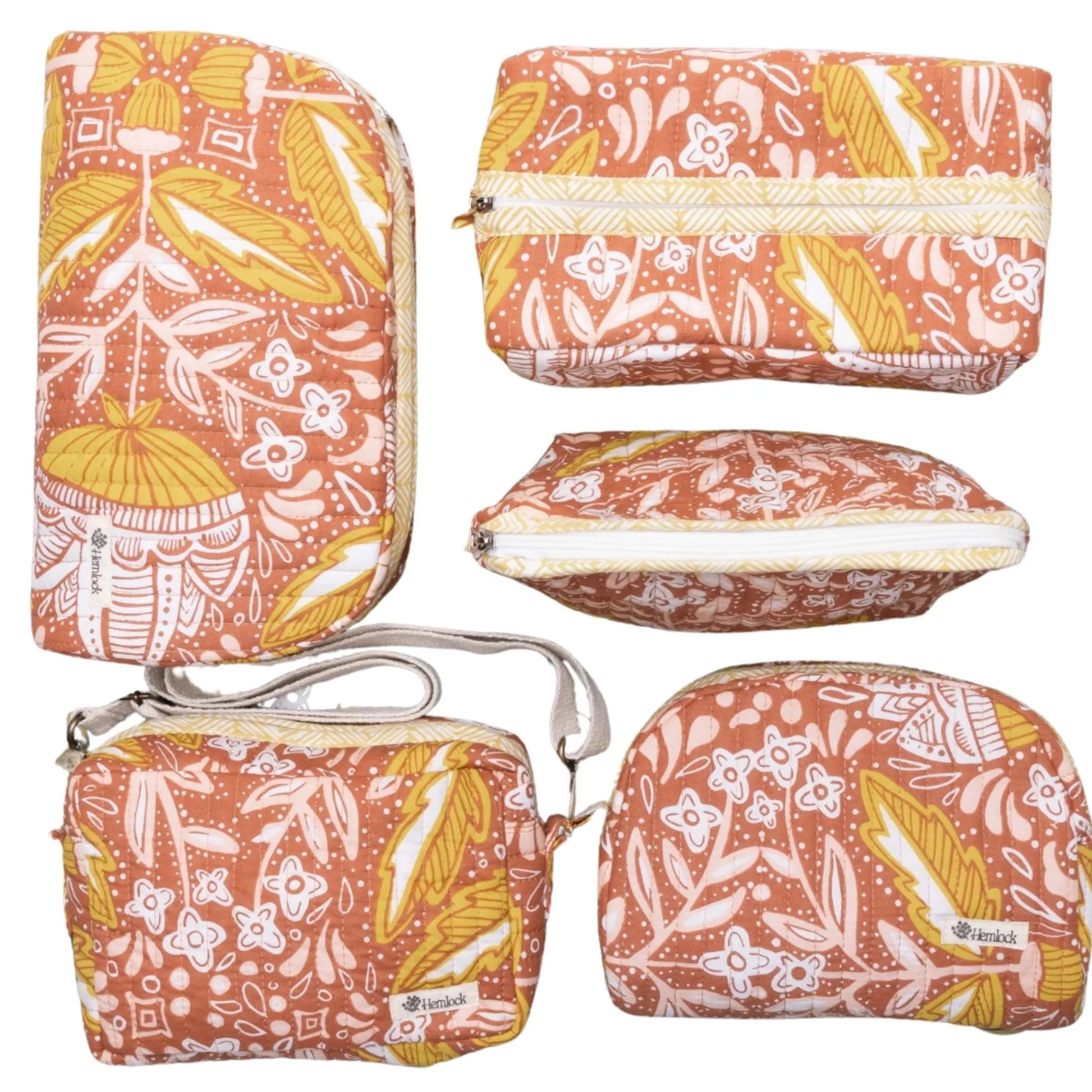 Golden Boho Floral Bag Hemlock Goods Purse