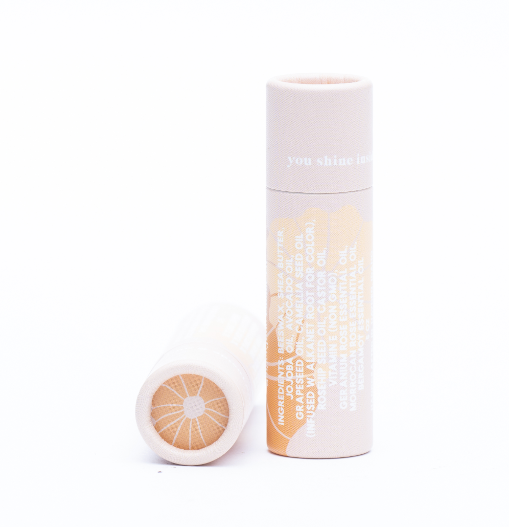 Rose + bergamot beeswax LIP BUTTER • botanically tinted • Ginger June Candle Co.