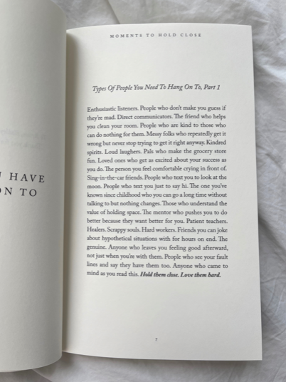 Inside of Book Types of People You Need To Hang On To