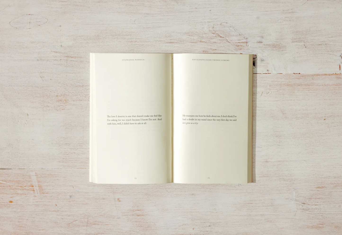 Anticipate Good Things Coming - book Thought Catalog