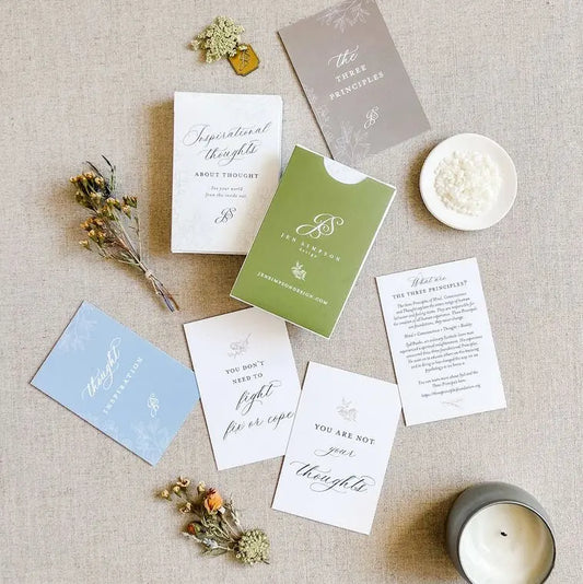 Thought Work Card Deck For Meditation Jen Simpson Design