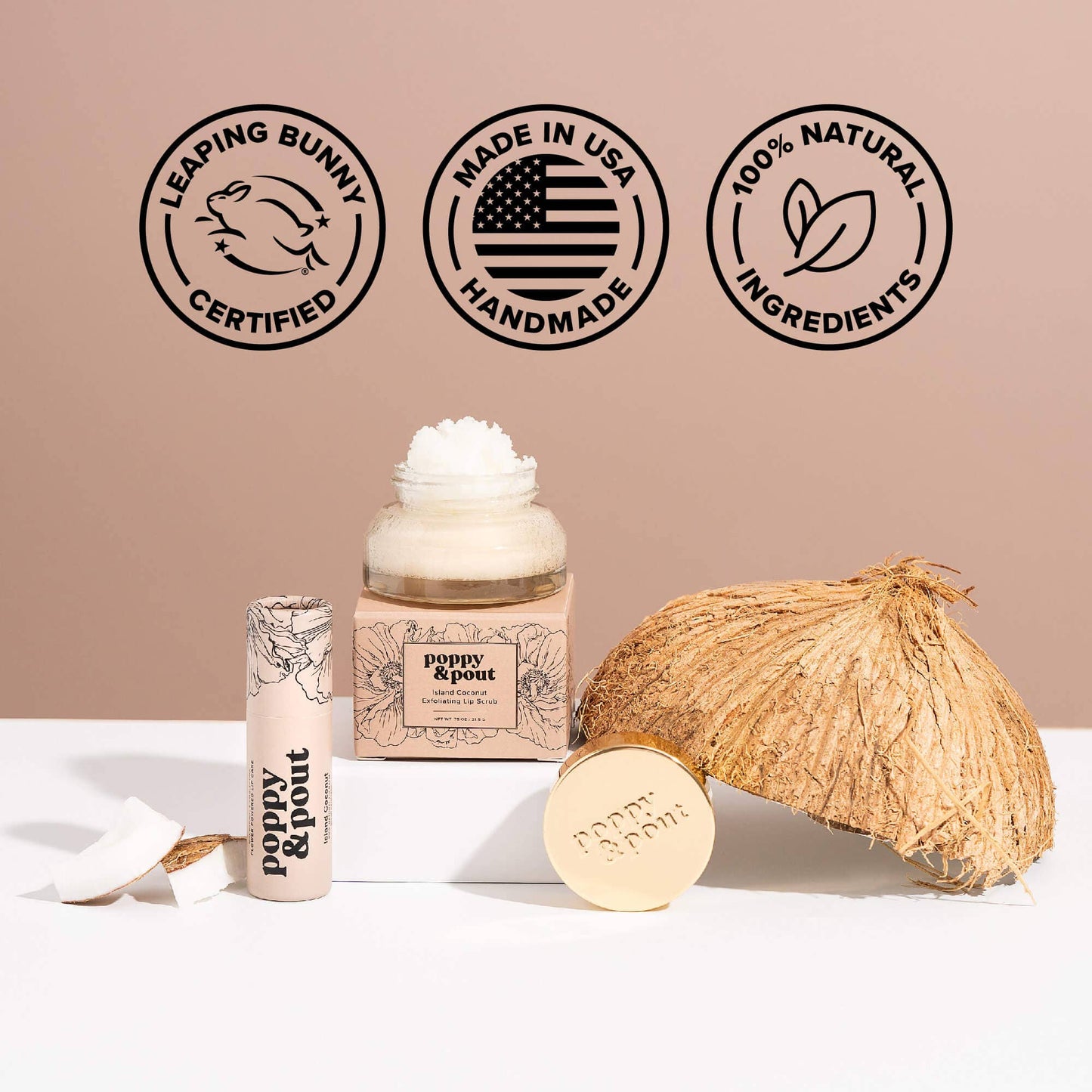 Poppy and Pout- Island Coconut Flavored Lip Balm