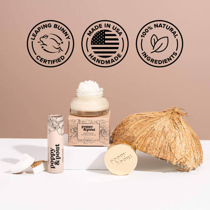 Poppy and Pout- Island Coconut Flavored Lip Balm