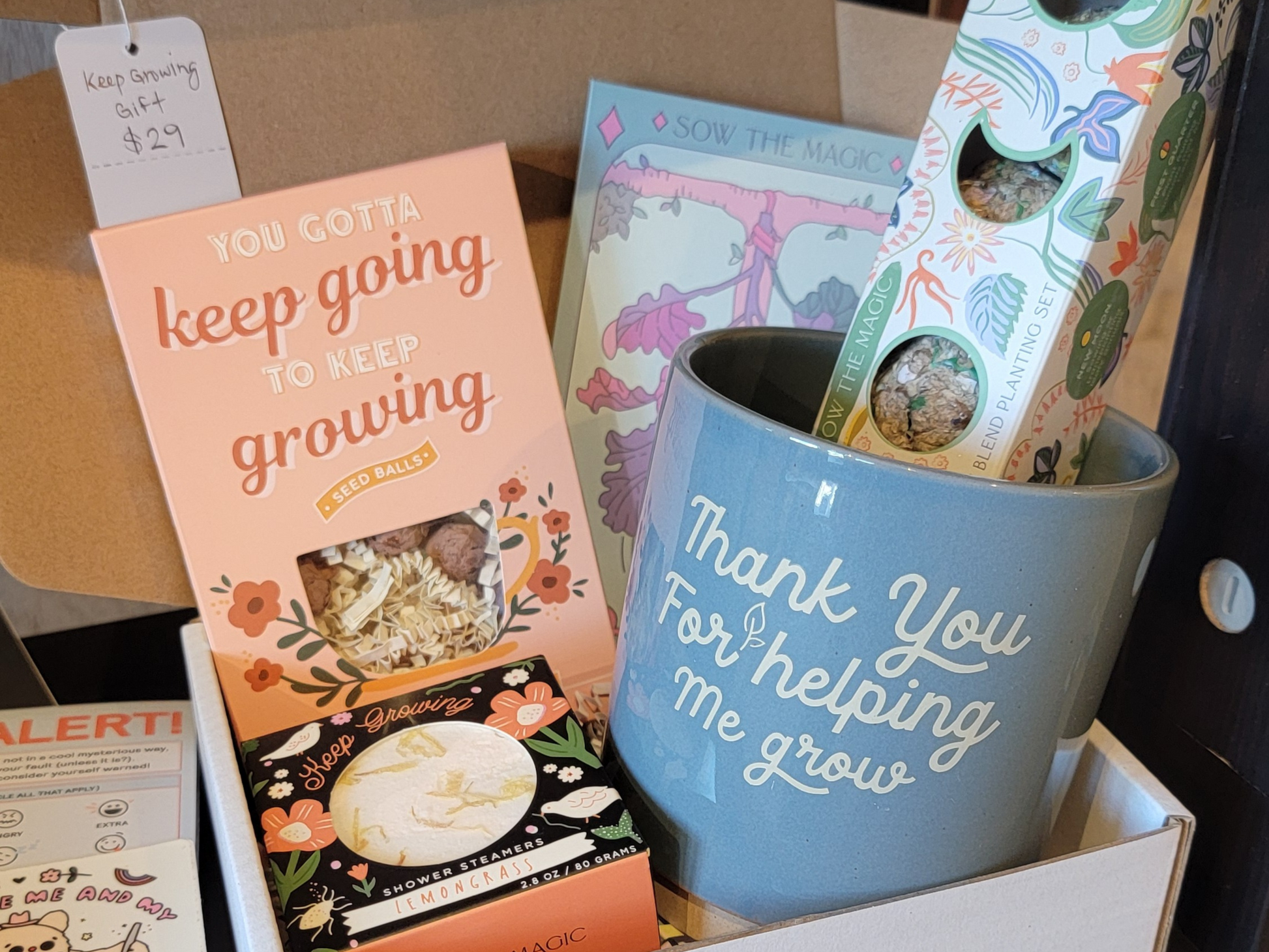 Thank You For Helping Me Grow Gift Set-Gift For Teachers, Mentors, and Coaches Edith Chloe Self Care Shop Gift Box