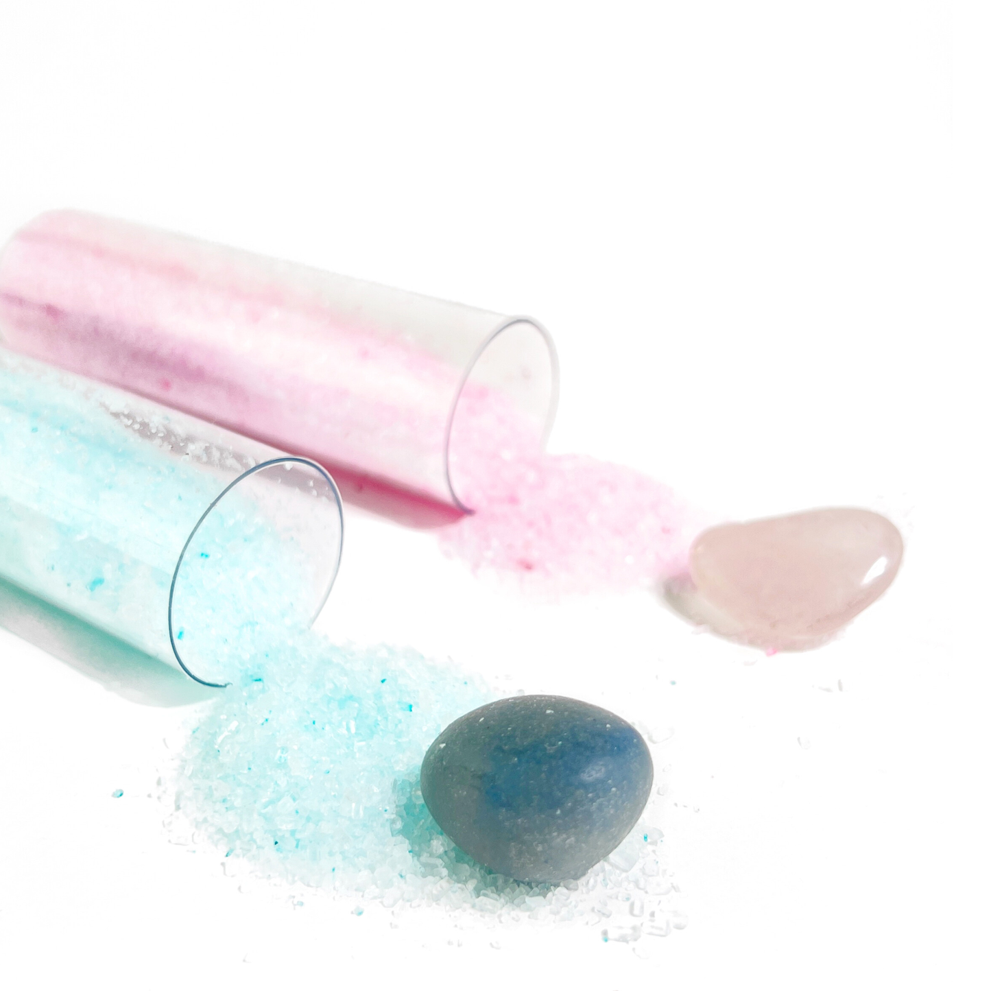 Gem Infused Salt Soak Duo with Rose Quartz + Blue Aventurine Sow the Magic