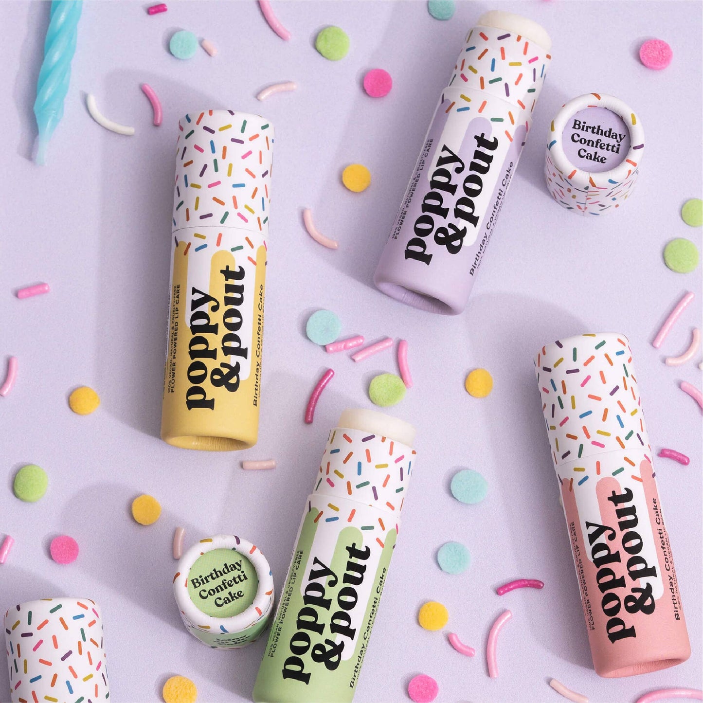 Birthday Cake Lip Balm, Poppy and Pout Lip Balm