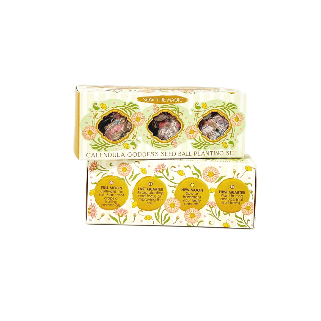 Calendula Goddess Mini Seed Ball Gift Box Set Sow the Magic