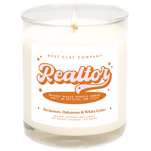 Realtor Candle | Gifts for Realtors - Bergamot Oakmoss