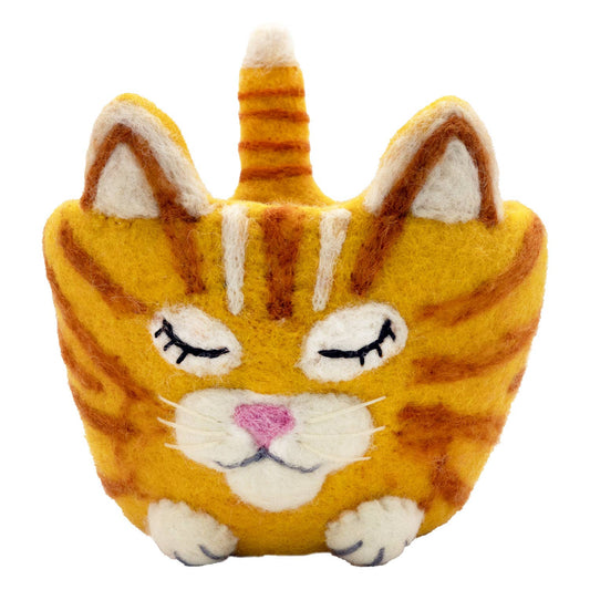 Tabby Felt Pot dZi Handmade