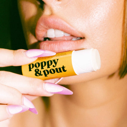 Poppy and Pout Lip Balm, Wild Honey Flavor