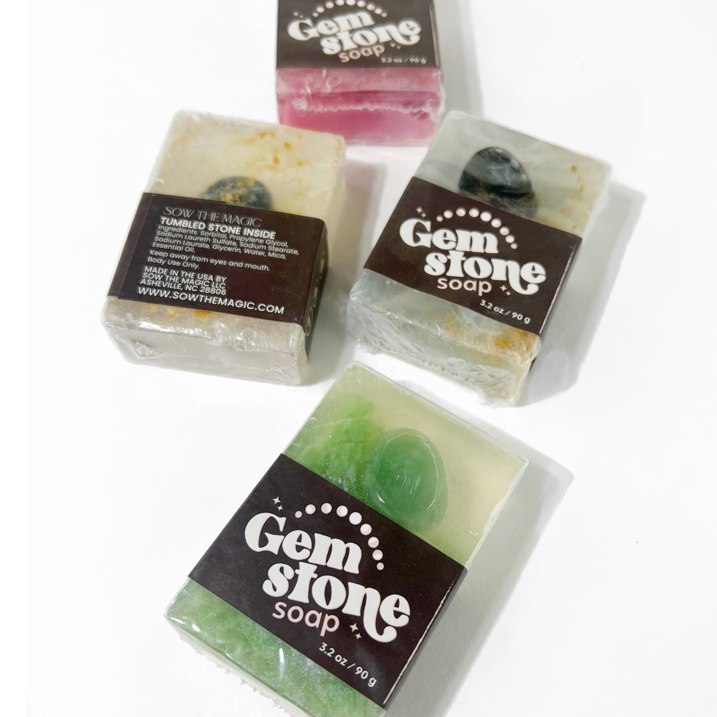 Handmade Crystal Gemstone Bar Soap-Contains A Gemstone! Sow the Magic