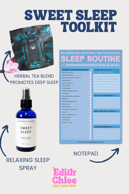 Sweet Sleep Toolkit-Tools To Enhance Your Sleep Routine Edith Chloe Self Care Shop Gift Box