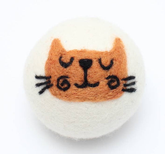 Cats - Eco Wool Dryer Balls - Fair-Trade: Orange Cat Ethical Global