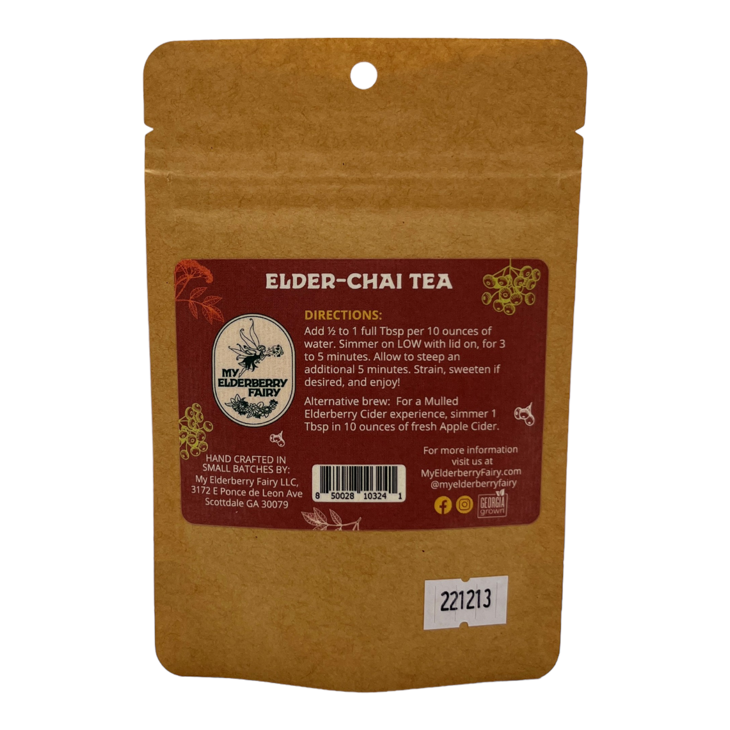 Elder-Chai Tea (1 oz) My Elderberry Fairy