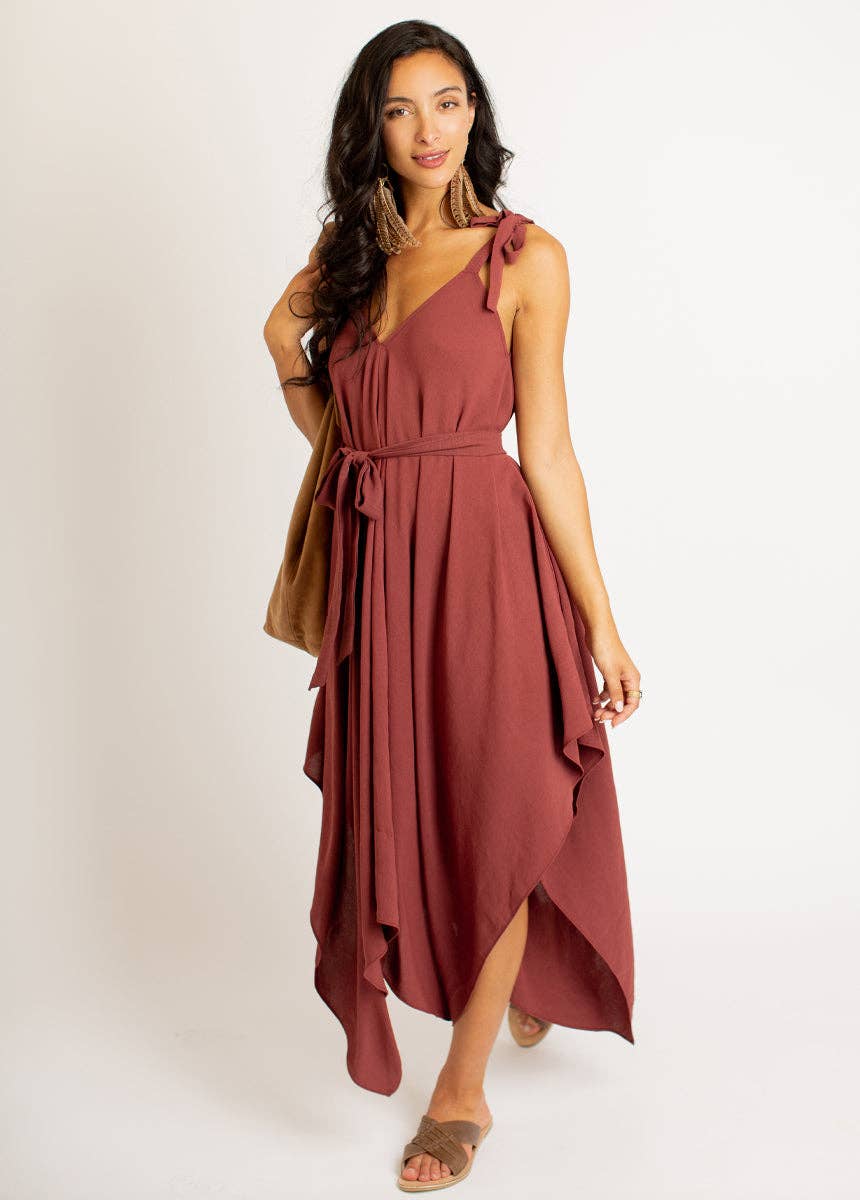 Ellio Dress in Marsala: S Joyfolie