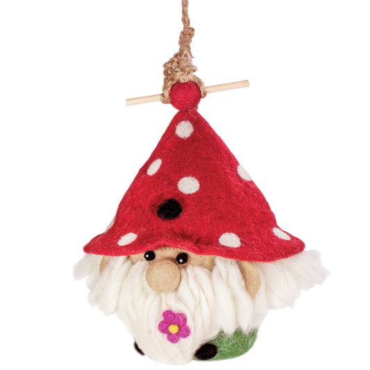 Garden Gnome Birdhouse dZi Handmade