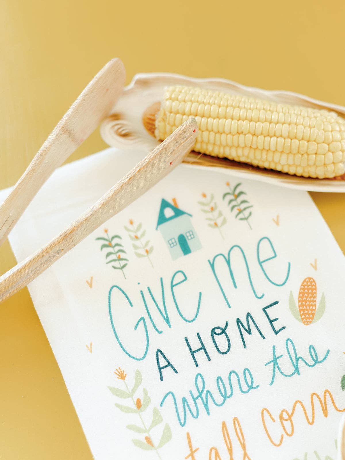 Give Me A Home Where The Tall Corn Grows - Flour Sack Towel Doe A Deer