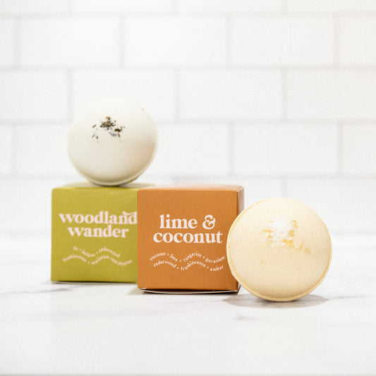 LIME & COCONUT • 100% BOTANICAL BATH BOMB • Ginger June Candle Co.