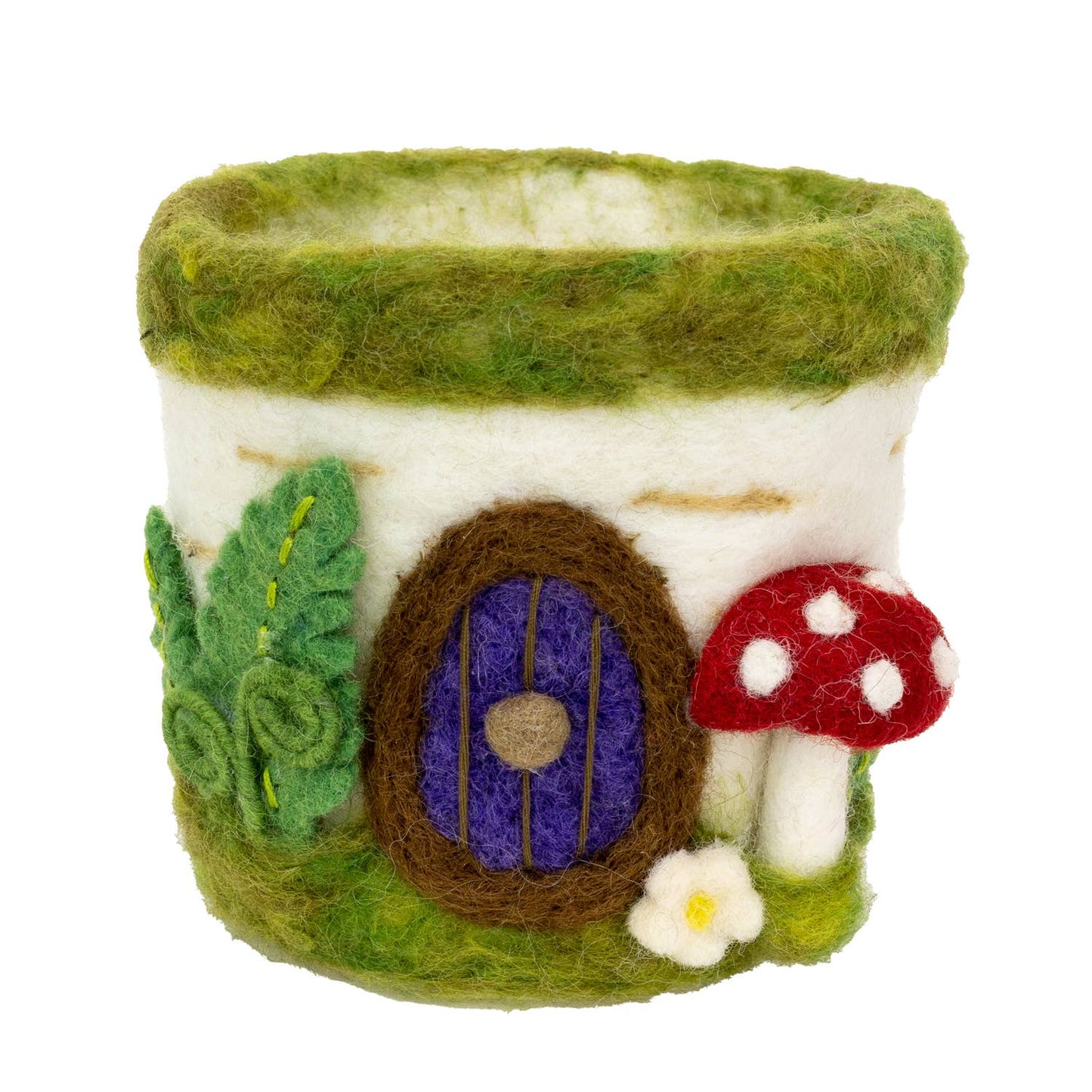 Woodland Mushroom Felt Pot dZi Handmade