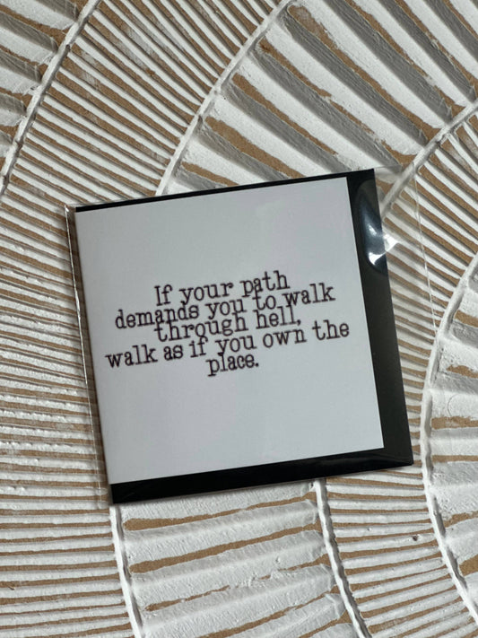 Mini Card “Own the Place”: Black Crooked Halo