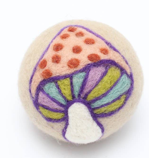 Mushrooms - Eco Wool Dryer Balls - Fair-Trade: Colorful Mushroom Ethical Global