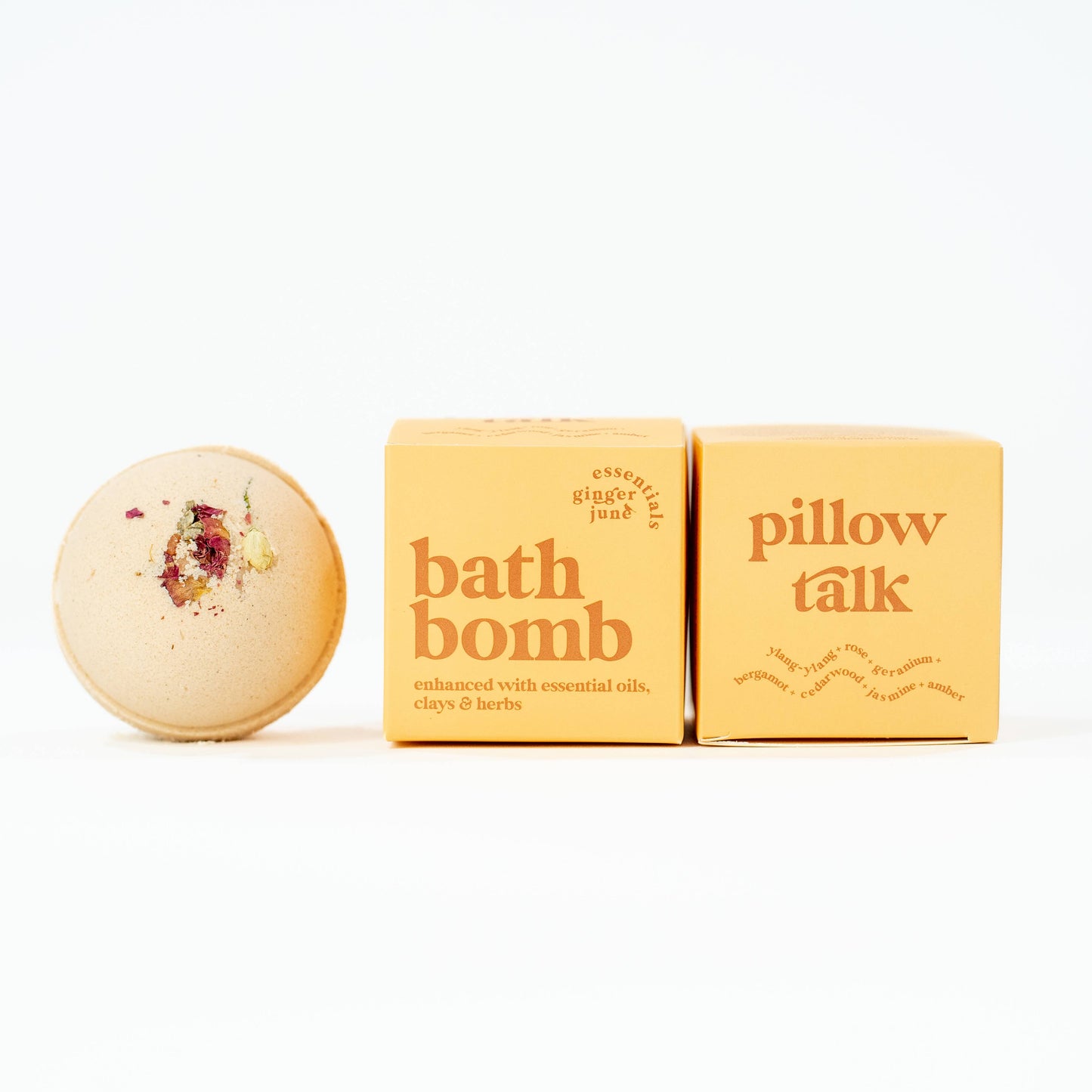 PILLOW TALK • 100% BOTANICAL BATH BOMB • Ginger June Candle Co.