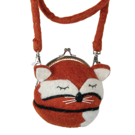 Sleepy Fox Critter Clutch dZi Handmade