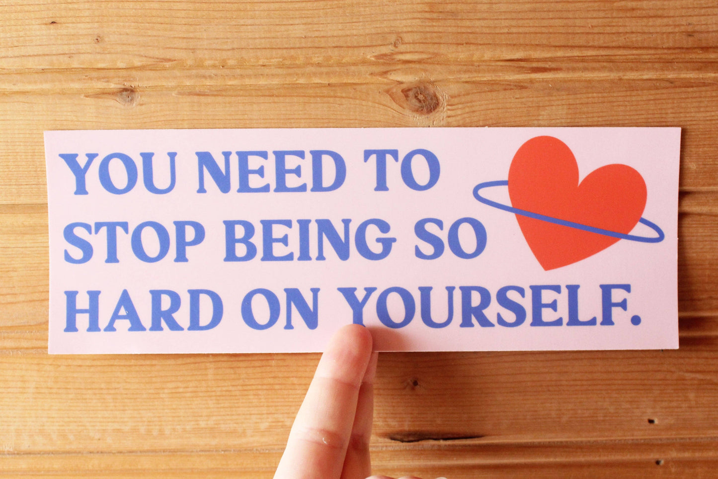 Stop Being So Hard On Yourself Bumper Sticker Tender Ghost