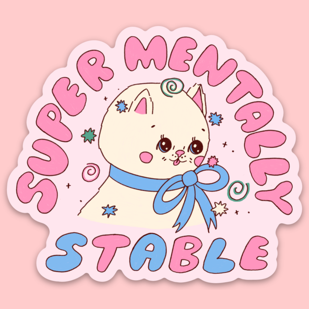 Super Mentally Stable Sticker Tender Ghost