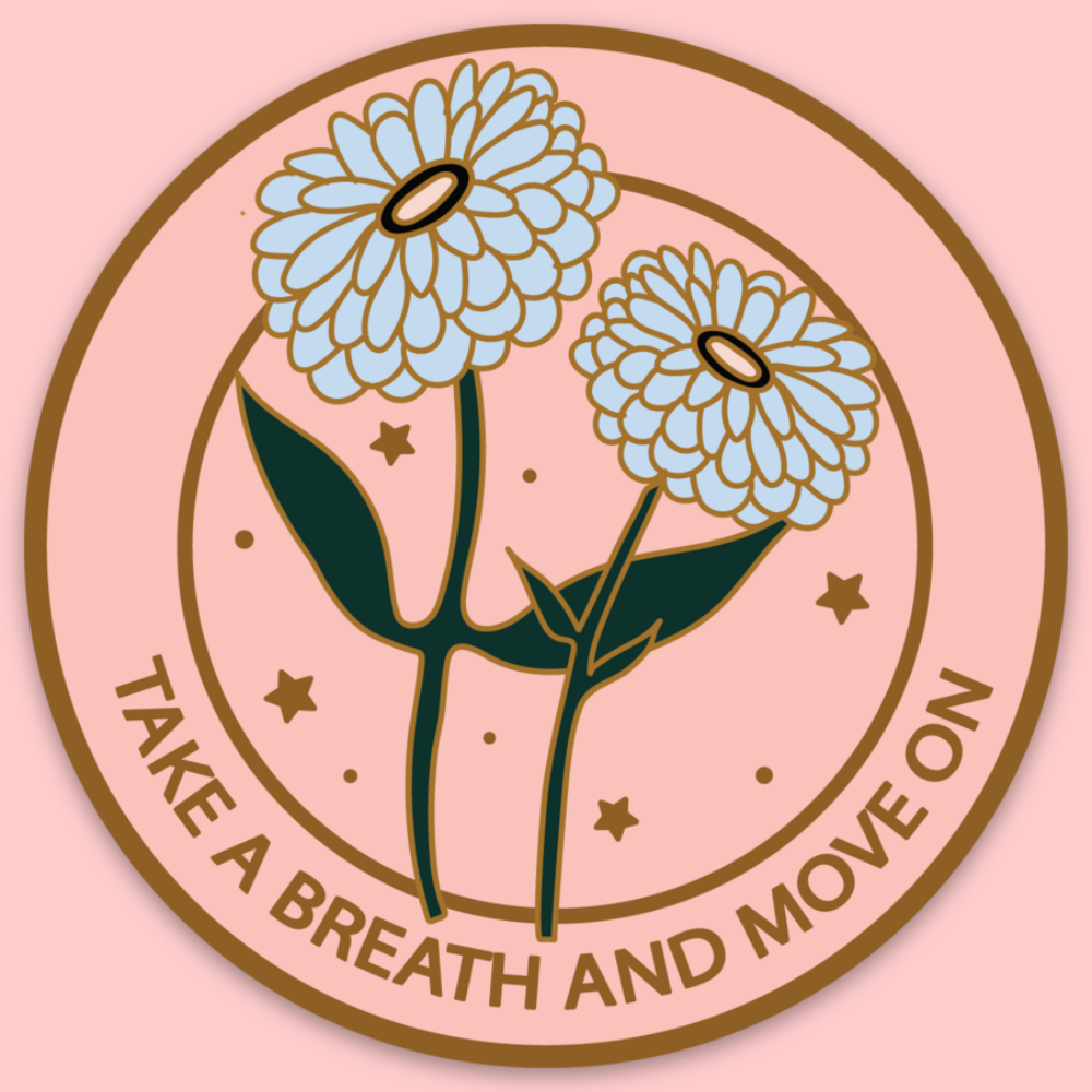 Take A Breath And Move On Sticker Tender Ghost