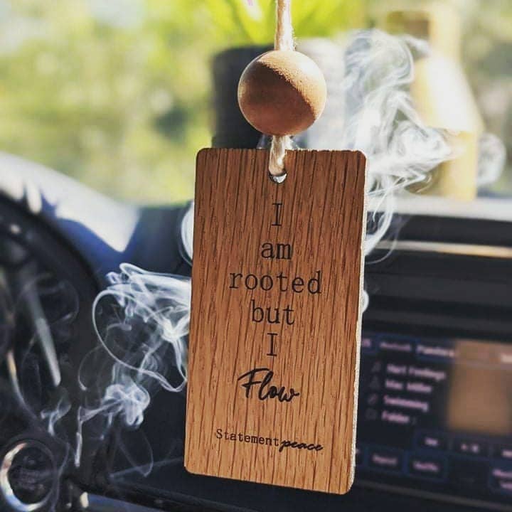 Wooden Rooted Car Accessory Essential Oils Statement Peace