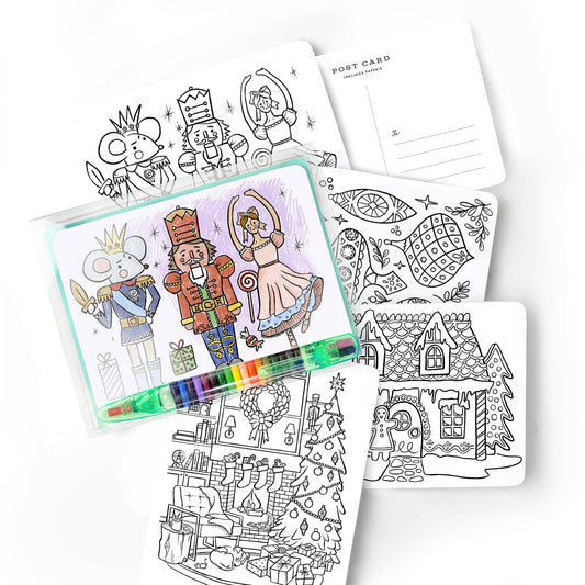 Color-In Postcard Kit - Holiday Inklings Paperie