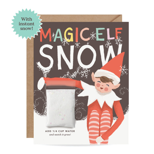 Magic Elf Snow Card - Instant Snow Christmas Card Inklings Paperie