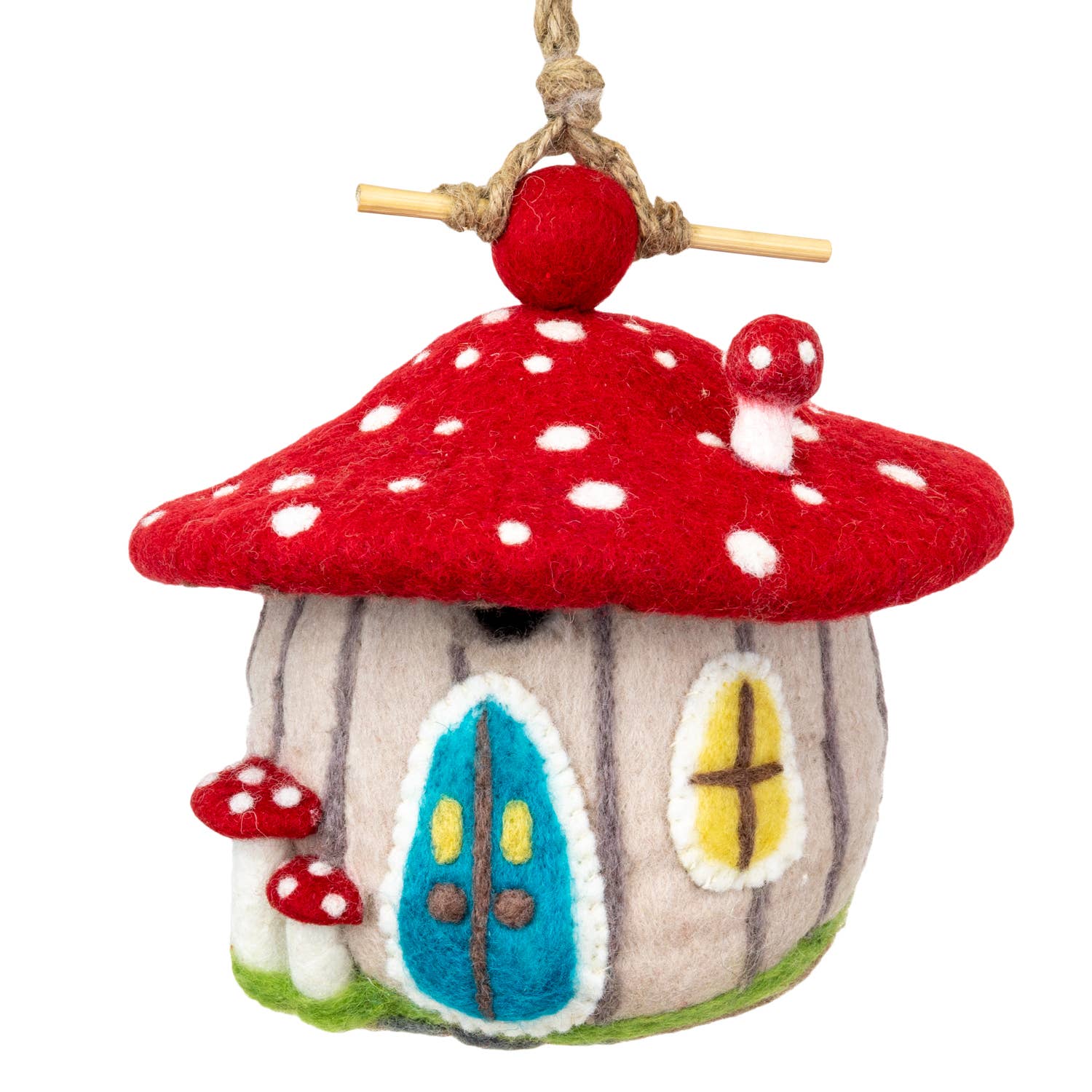 Forest Mushroom Birdhouse dZi Handmade Fairycore