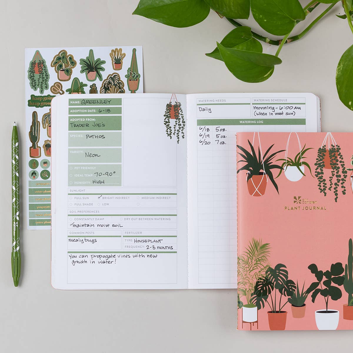 Plant Journal Erin Condren Design