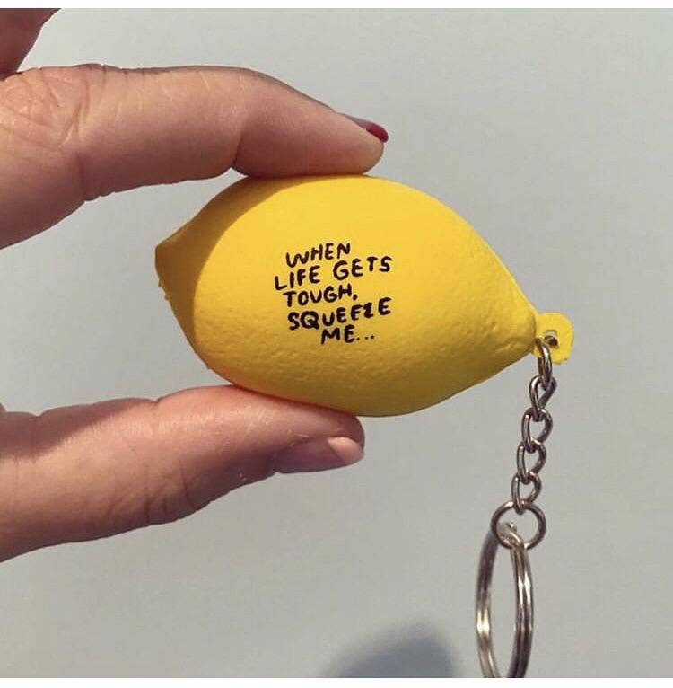 Lemon Stress Ball Keychain People I've Loved