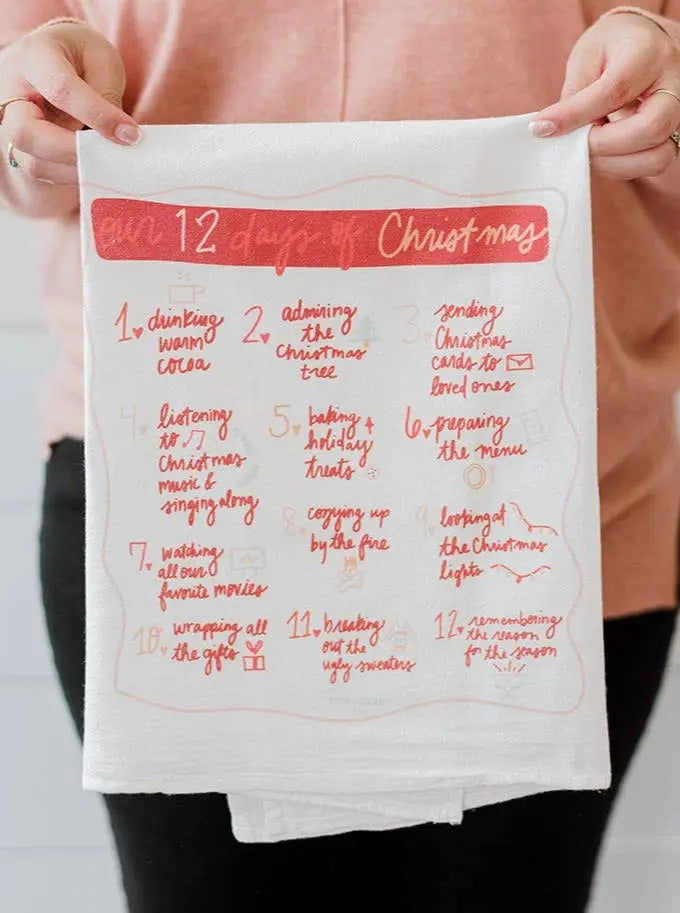 12 Days of Christmas | Holiday - Flour Sack Towel Doe A Deer