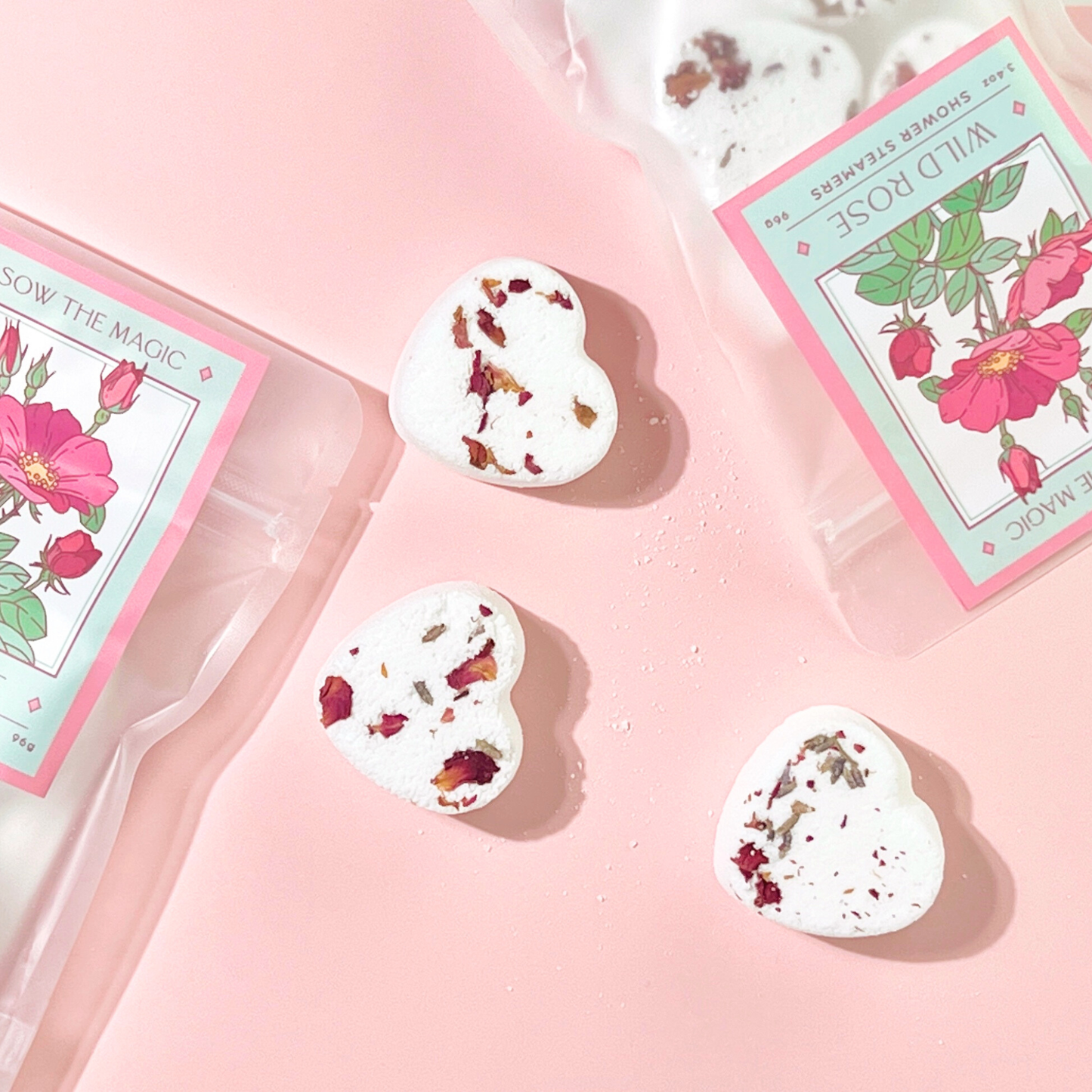 Wild Rose Heart Shower Steamers Sow the Magic