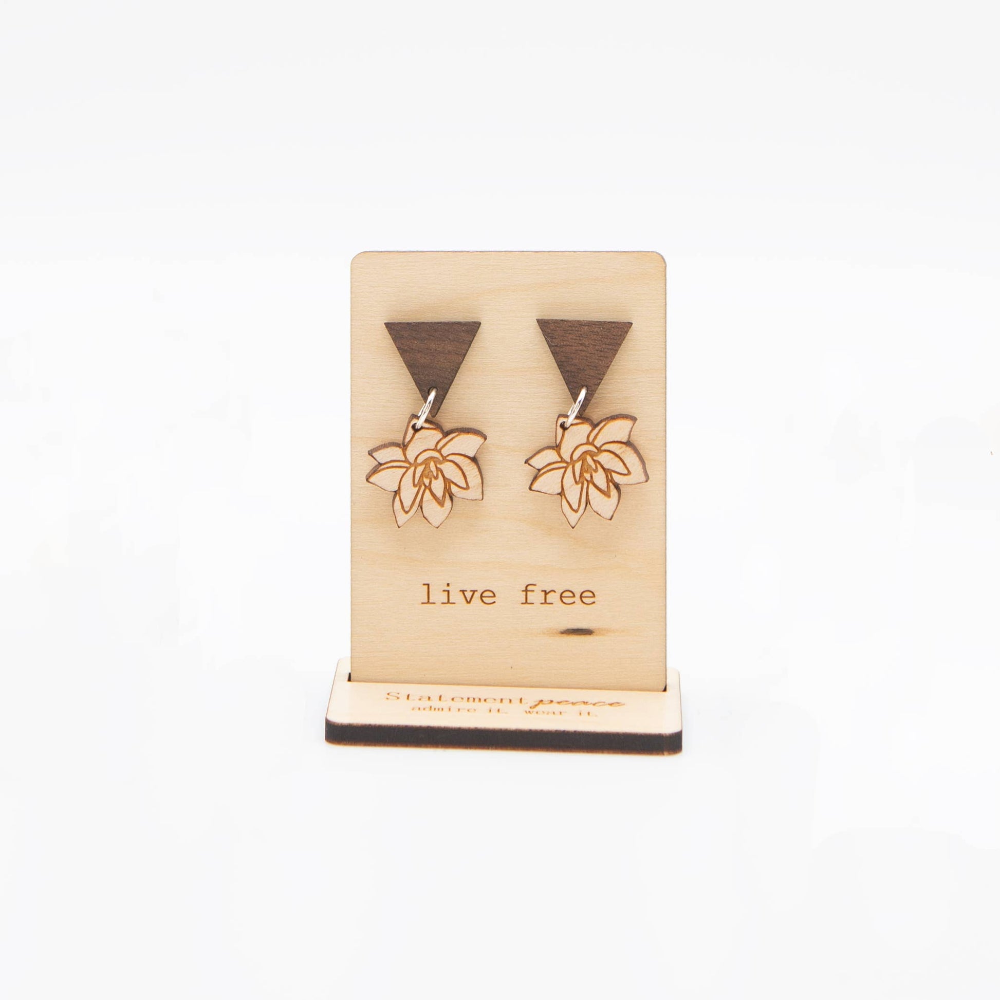 Growth Point Stud Earrings Statement Peace