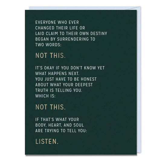 Elizabeth Gilbert Not This Card Em & Friends