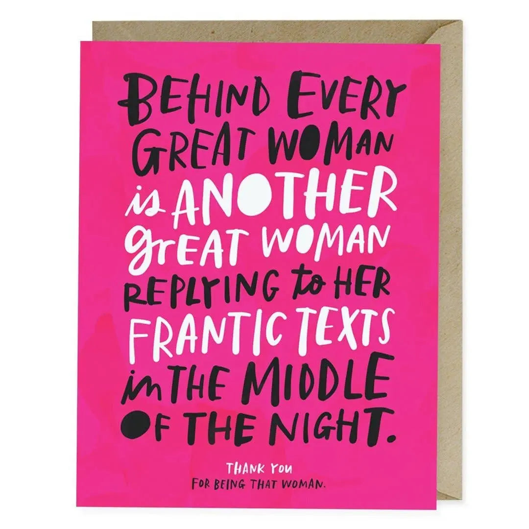 Every Great Woman Encouraging Greeting Card Em & Friends