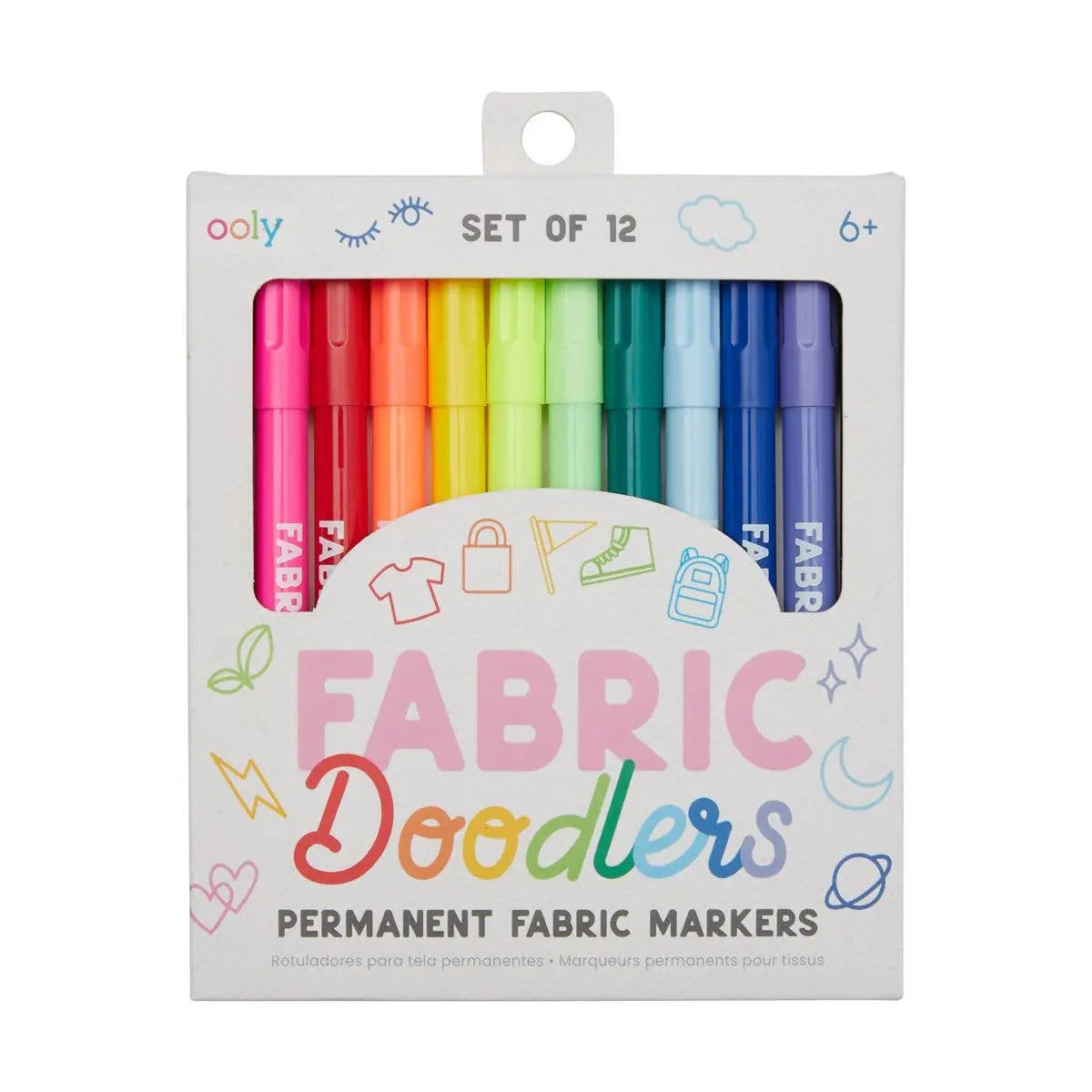 Fabric Doodlers Markers - Set of 12 OOLY