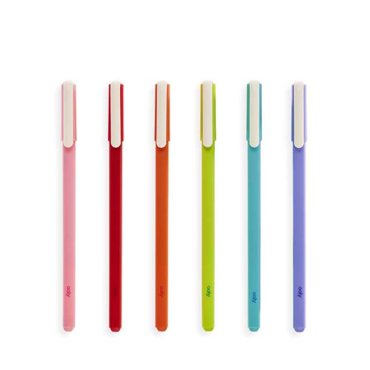 Fine Line Colored Gel Pen - Set of 6 OOLY