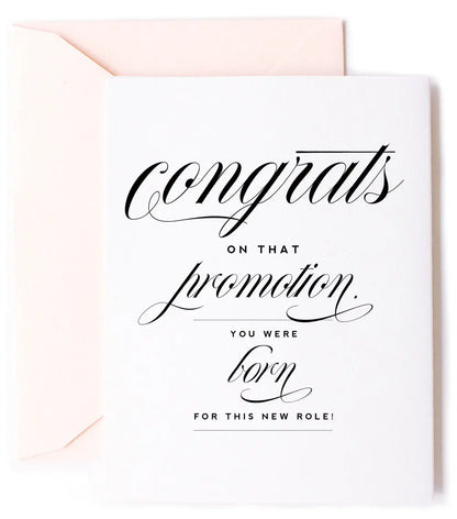 Happy Promotion Celebration Greeting Card Kitty Meow