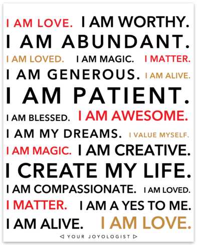 I AM - AFFIRMATION - magnet Your Joyologist