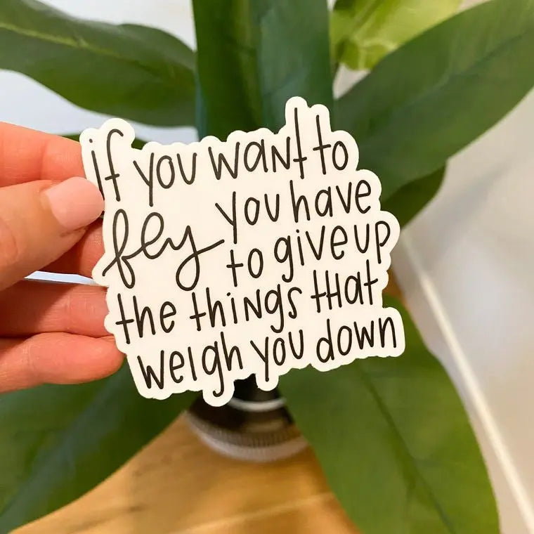 Inspirational quote magnet | Self Care Fridge Magnet | If you want to fly Shop Edith Chloe